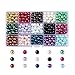 Pandahall 1Box/510pcs 15 Color Satin Luster Glass Faux Pearl Round Bubblegum Ball Beads 8mm for Jewelry Making