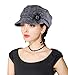 EINSKEY Women's Winter Hat Newsboy Cap Wool Felt Cloche Hat Flower Church Visor Beret Cabbie Hat