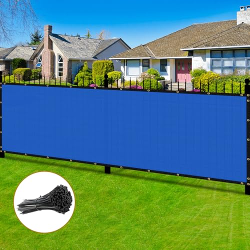 Coonoble Fence Privacy Screen Outdoor 6' x 15' Blue Heavy Duty Mesh Shade Net Cover with Grommets, Privacy Screens Fencing for Patio Backyard Garden at Amazon