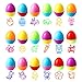 ThinkMax 18 PCs Self-ink Stamps Set for Kids Egg Stampers for Party Favors, Gifts, Prizes, Rewards, Giveaways