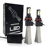 SoCal-LED 9007 9004 Fanless LED Conversion Kit 72W 6400LM 6000K Xenon White Car Headlight Bulbs Hi/Lo H/L