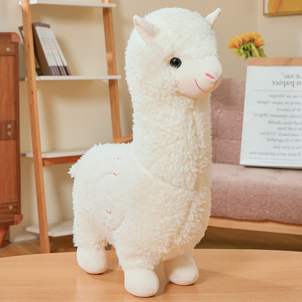 JOSON Alpaca Plush Toy, Super Cute Camel Doll Plush Animal Pillow for Birthday, Christmas, Valentine's Day Gift (18 inch White)