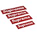 4 Pack Red Supreme Patches Sew on or Iron on Multi Size Patch Embroidered DIY Applique Badge Decorative
