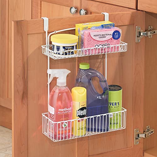 mDesign Steel Over Kitchen Storage Organizer Holder or Basket