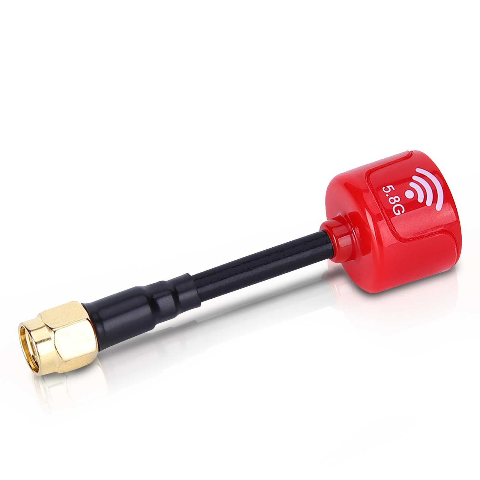 5.8Ghz 3dBi RHCP High Gain Antenna, 5.8Ghz 3dBi RHCP Directional Antenna Lollipop Mini Antennas with Improved Signal Transmission for FPV Racing Drone RC Parts (RP‑SMA Inner Hole-Red)