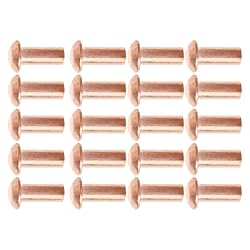 Aicosineg 50pcs 0.47" Length Copper Solid Rivets M5