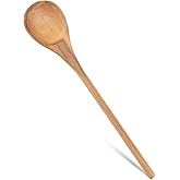 Wooden Spoons for Cooking, MZROO Wooden Spoon 12.5 Inch Long Handle Wooden Cooking Spoon Mixing spoons Tasting Spoons for Nonstick Cookware