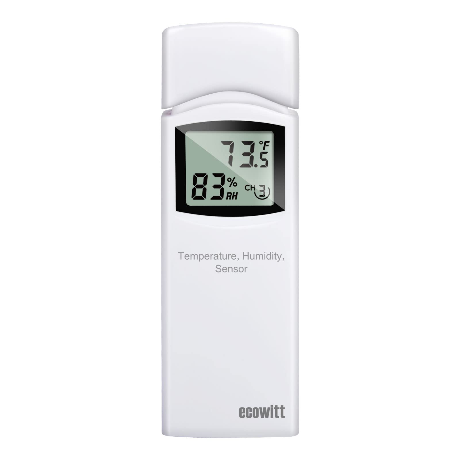 ECOWITT Wireless Multi-Channel Thermometer and Hygrometer Sensor, Temperature & Humidity Gauge with LCD Display, Remote App Monitoring WH31(WN31)