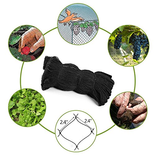image for Boshen 49.2'x98.4' Anti Bird Net Poultry Aviary Game Net Garden Huntin