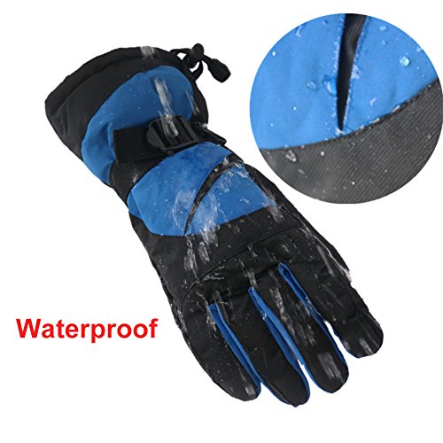 Winnerbe Ski Gloves Mens Waterproof Skiing Gloves Winter Cold Weather Windproof Ski Snowboard Gloves for Skiing,Snowboarding,Snowmobile,Motorcycle