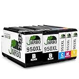 JARBO 1Set+1Black Compatible Ink Cartridges Replacement for HP 950 951 High Yield, Latest Update, Used with HP Officejet PRO 8600 8610 8620 8630 8100 8640 8660 8615 8625 251dw 271dw 276dw Printer