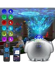 Star Projector, 4 in 1 LED Galaxy Night Light Projector with Moon & Star, Ocean Wave Projector with Bluetooth Speaker and Voice Control for Bedroom, Fun Gifts for 4-6-14 Years Old Girls & Boys