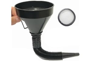 Jubilofex Car Funnel Set, Car Oil Funnel, Large Wide Mouth Funnel Tool Set, Flexible Automotive Tools with Removable Filter, 