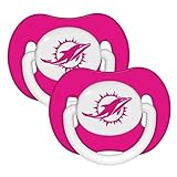 NFL Football 2014 Baby Infant Girls Pink Pacifier 2-Pack - Pick Team (Miami Dolphins - Pink)
