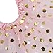 Jastore® Girls' Polka Dot Tutu Glitter Ballet Triple Layer Soft Tulle Dance Skirt (0-2 Years, Pink)