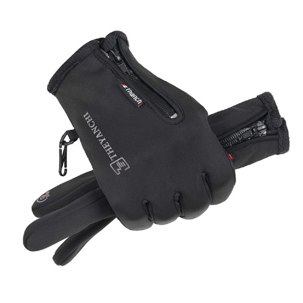 Moguxb Warm Winter Gloves, Outdoor Windproof Waterproof Cycling Gloves, Comfortable Windproof Breathable Cycling Gloves with Touch Screen Non-Slip Sports Gloves for Men and Women