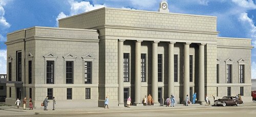Walthers Cornerstone Series174 Plastic Kits N Scale Union Station - 16 x 6 x 5-1/2" 40 x 15 x 16.2cm