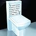 WINOMO Toilet Rules Decals Bathroom Art Wall Quote Stickers Removable Wall Decals Decoration