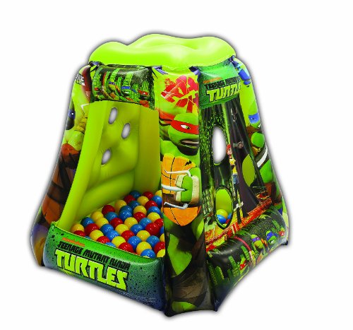 Teenage Mutant Ninja Turtles Heroes Tower Ball Pit, 1 Inflatable & 20 Sof-Flex Balls, Green, 37"W x 37"D x 34"H