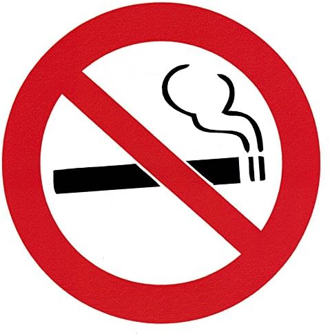 No Smoking - Small Bumper Sticker / Decal (3.5" Circular)