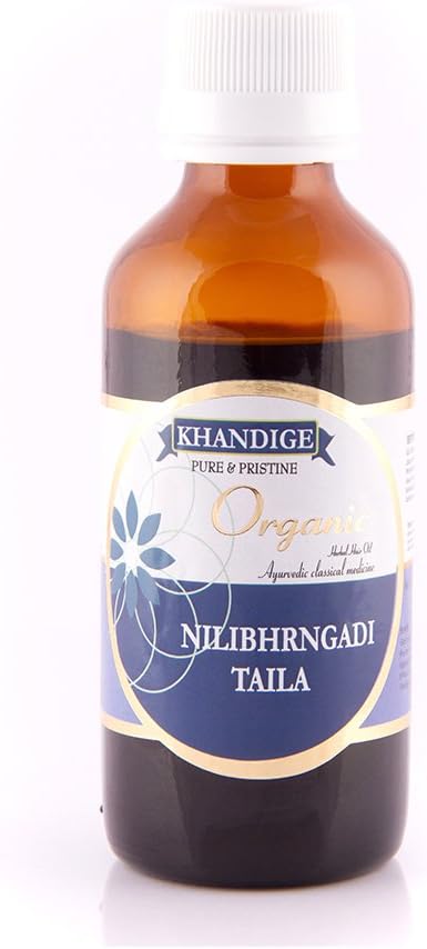 Nilibhringadi Hair Oil -100Ml | USDA Certified Organic hair oil | Strengthens Your Hair | Prevents Hair Fall | Stress Relief | Prevents Dandruff.