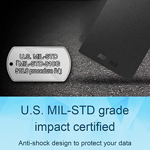 BUFFALO External SSD 1TB Compatible with PS4 / PS5 / Windows/Mac