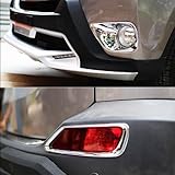 Astra Depot Chrome Front + Rear Fog light lamp Cover Trim For Toyota RAV4 2013 2014 2015
