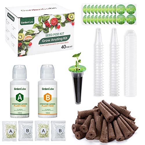 Aerogarden Basil Tigvio 125 Piece Hydroponic Pods Kit: Grow Anything With 50 Grow Sponges, 12 Baskets, 12 Domes, 50 Labels, 1 Tweezer - Compatible With All Hydroponics Brands Aero Garden Pods