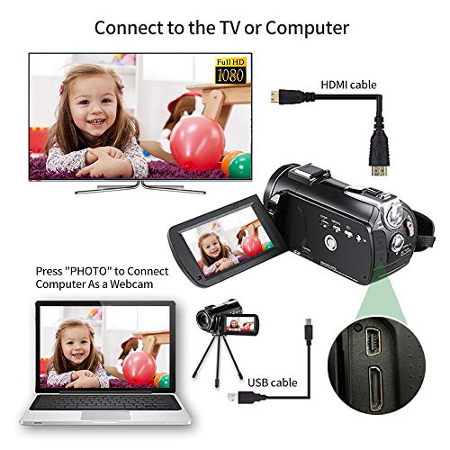 Videocmara-Cmara-de-Video-4k-ORDRO-HD-1080P-60FPS-Vlog-Camera-Video-Recorder-31--IPS-WiFi-Videocmara-con-Micrfono-luz-LED-Lente-Gran-Angular-Soporte-Porttil-y-Estuche-Porttil