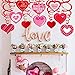 40 Pcs Valentine's Day Hanging Swirl Decorations Party Swirls Heart Swirl Hanging Steamers Foil Hanging Ceiling D*cor Swirl Streamers with Heart Cutouts for Valentine's Day Party Supplies Photo Booth