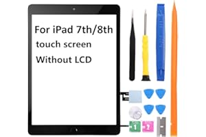 JYYSCRN for iPad 7th/8th Generation Screen Replacement Digitizer 10.2"(A2197,A2198,A2200,A2270,A2428,A2429,A2430),for iPad 7/8 Screen Replacement Parts(NO LCD),+Home Button+Pre-Installed+Repair Tools(White)