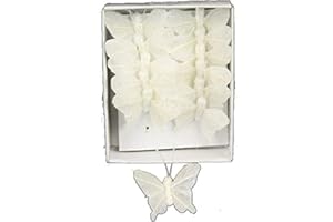 Shinoda Design Center 12Pc Butterfly Decor, 1", White