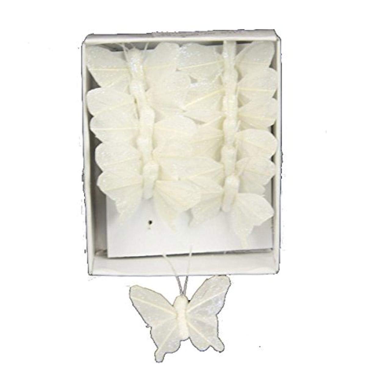 Shinoda Design Center 1" White 1" Butterfly Decor 12/bx, 1"