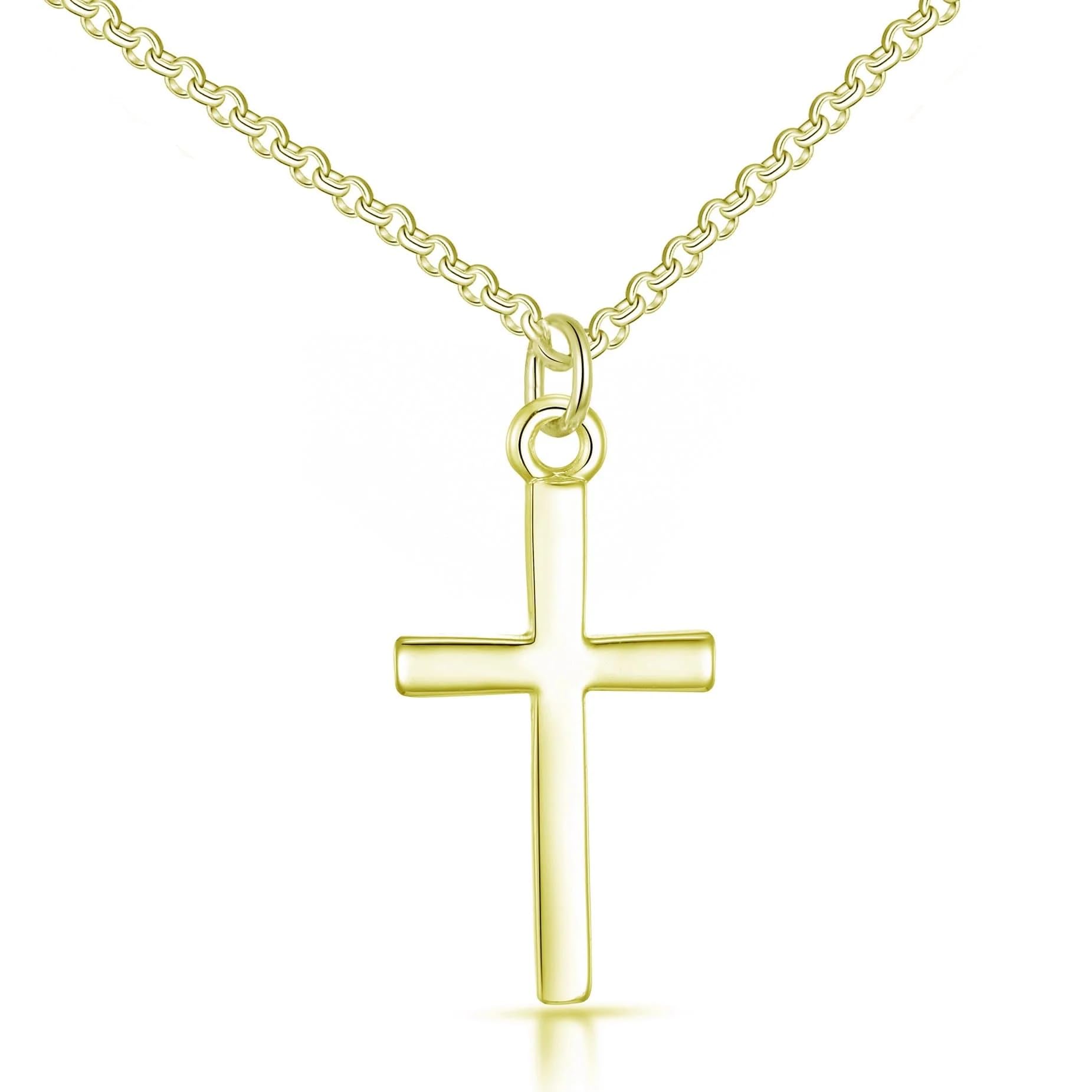 Philip Jones 18k Gold Plated Cross Necklace