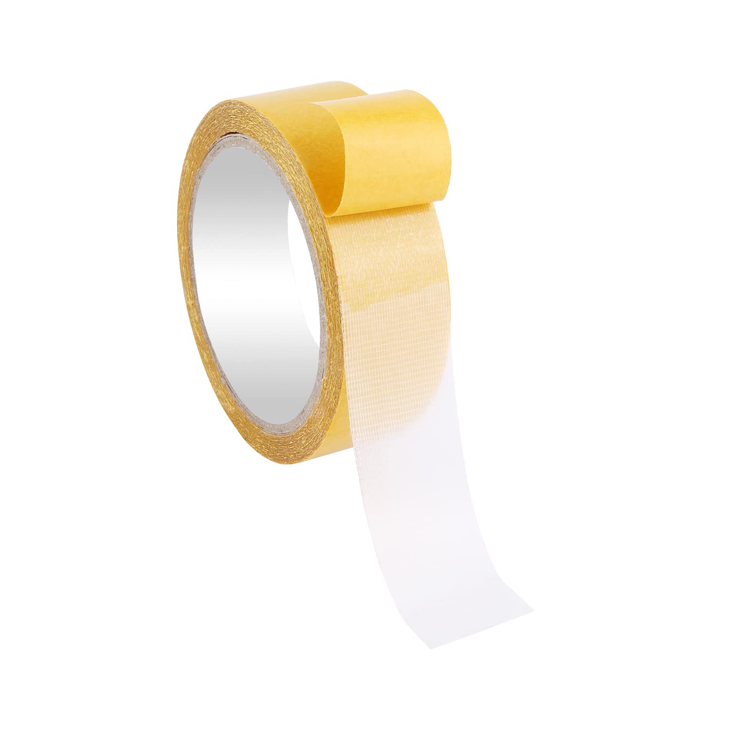 TOYMIS Double-Sided Fabric Tape Heavy Duty, 1.2inch x 32.8ft Multifunctional Double Sided Carpet Tape Heavy Duty Wide Mounting Tape without Residual for Floors Carpets Mats Walls Crafts