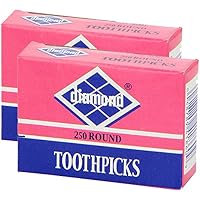 Diamond Flat Toothpicks - 750 Count For Teeth, Appetizers, Crafts And Party Needs