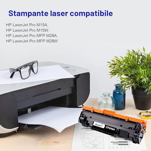 Koala Compatible Toner Cartridge Replacement for HP 44A CF244A Multipack for HP LaserJet Pro MFP M28a M28w M28 M15a M15w M15 Printer (Black, Pack of 2)