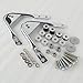 Detachable Two Up Luggage Rack Docking Hardware Kit Compatible with Harley Touring 1997-2008 (Replace Part Number 53804-06)