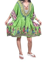 Womens Caftan Top Tribal Printed Short Sexy Nightwear Kaftan Tunic xxxl