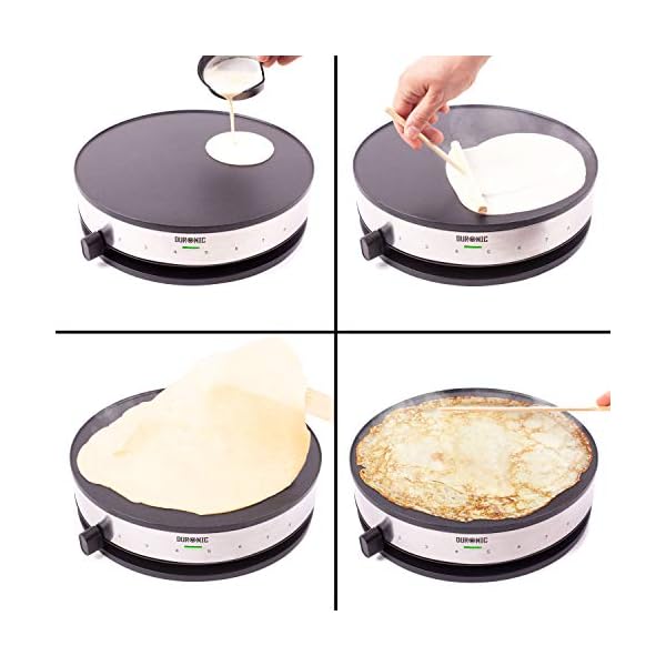 Duronic-Crepe-Maker-PM131-33cm-Electric-Pancake-Machine-1300W-Cook-Traditional-French-Crepes-and-Galettes-Large-13-Non-Stick-Hot-Plate-Adjustable-Temperature-Includes-Creperie-Utensils Duronic Crepe Maker PM131 | 33cm Electric Pancake Machine | 1300W | Cook Traditional French Crêpes and Galettes | Large…