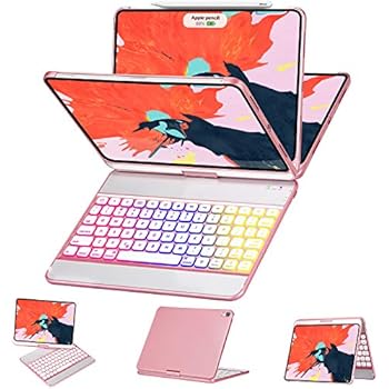 Amazon.com: iPad Pro 11 Case with Keyboard - 360 Rotation 180 Flip - 17