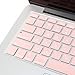 GMYLE Comfortable Touch Ultra Thin Soft Protector Keyboard Cover Compatible for MacBook Air 13 inch (A1369/A1466), OLD Version Pro 13 inch (A1278/A1425/A1502), OLD Pro 15 inch (A1398) - Rose Quartz