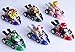 PantShop Mario Kart Cars Pull Backs Figure Set (6 pcs) and Keychains (2 pcs)