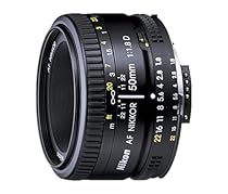 Nikon AF FX NIKKOR 50mm f/1.8D prime lens with manual aperture control