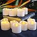 Weimoc Flameless Candles, Set of 12 Battery Operated Tea Lights with 6 Hour Timer and Amber Yellow Flame