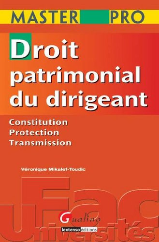 Droit patrimonial du dirigeant