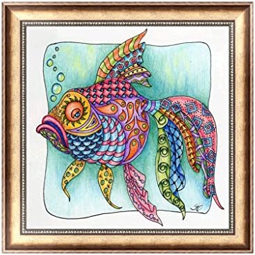 yournameI 5D DIY Diamond Painting Gold Fish Embroidery Cross Craft Stitch Home Decor Art