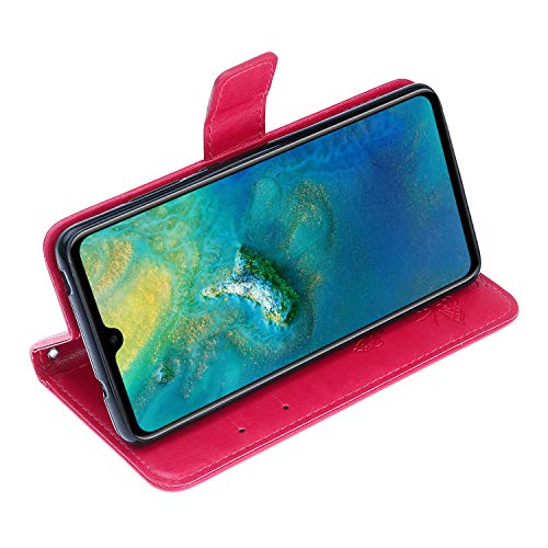 image for Elegant Embossing Butterfly Lotus Flowers Pattern Slim Flip Wallet Cas