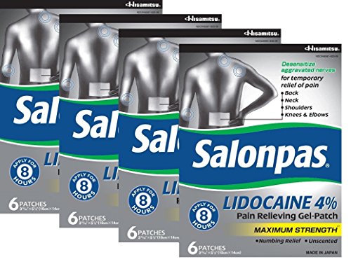 Salonpas LIDOCAINE (4 PACK Special) Pain Relieving Maximum Strength Gel Patch! Salonpas LIDOCAINE (4 PACK Special) Pain Relieving Maximum Strength Gel Patch!