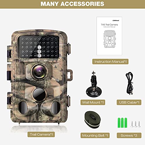Campark Trail Camera 1080p Waterproof Game Hunting Cam with